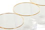 DKD Home Decor Vaso Transparente Dorado Cristal Set 6 Piezas (2 Unidades) 8x10x8 cm