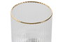 DKD Home Decor Set de 6 Vasos de Cristal Rayado 320ml