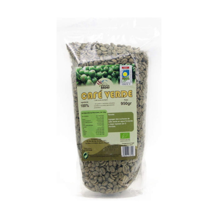 El Oro de los Andes Café Verde en Grano 950g - Antioxidante y Adelgazante El Oro de los Andes Café Verde en Grano 950g - Antioxidante y Adelgazante