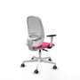 PIQUERAS Y CRESPO Silla de oficina Cilanco con mecanismo Sincro, Rosa y Blanco