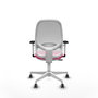 PIQUERAS Y CRESPO Silla de oficina Cilanco con mecanismo Sincro, Rosa y Blanco