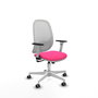 PIQUERAS Y CRESPO Silla de oficina Cilanco con mecanismo Sincro, Rosa y Blanco