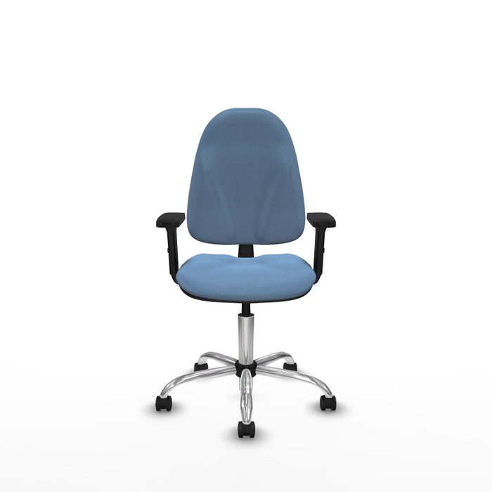 PIQUERAS Y CRESPO Silla de oficina Algarra Azul cielo con base cromada PIQUERAS Y CRESPO Silla de oficina Algarra Azul cielo con base cromada
