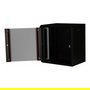EQUIP EPM-12-6045-B-CBAA Bastidor de Pared para Red 19" / 12U, Puerta Frontal de Cristal, Acero, 600x450mm, Negro, con Rieles, Bloqueo y Kit de Montaje
