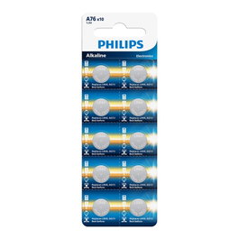 Philips Pilas Alcalinas LR44 1,5V, 10 Unidades