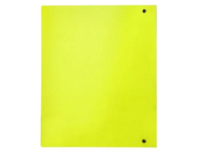 Liderpapel Carpeta 4 anillas 40 mm Polipropileno DIN A4 Amarillo Fluor Opaco