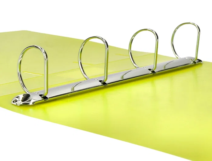 Liderpapel Carpeta 4 anillas 40 mm Polipropileno DIN A4 Amarillo Fluor Opaco