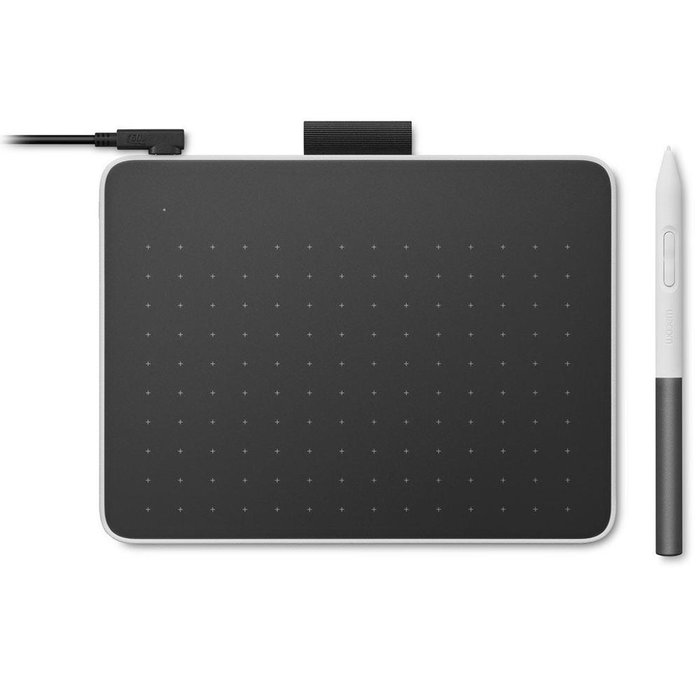 Wacom One S Tableta Digitalizadora Compacta con Lápiz sin Batería, Negro y Blanco
