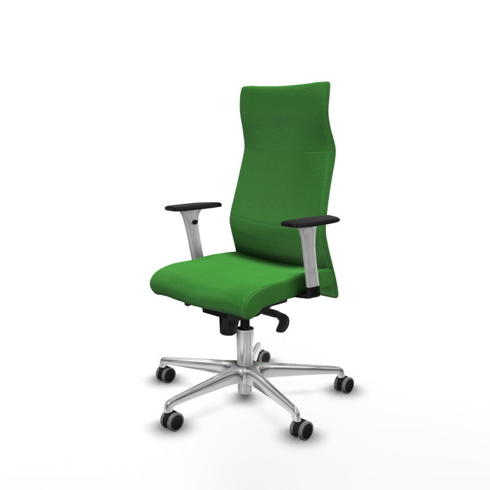 PIQUERAS Y CRESPO Sillón Albacete Verde con Mecanismo Sincro y Base de Aluminio
