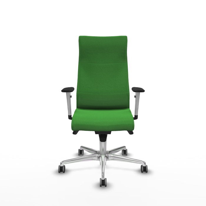 PIQUERAS Y CRESPO Sillón Albacete Verde con Mecanismo Sincro y Base de Aluminio