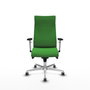 PIQUERAS Y CRESPO Sillón Albacete Verde con Mecanismo Sincro y Base de Aluminio