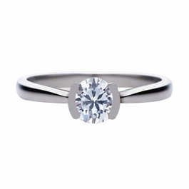 Diamonfire Anillo de Plata de Ley con Circonita 6.25mm, Tamaño 17,5