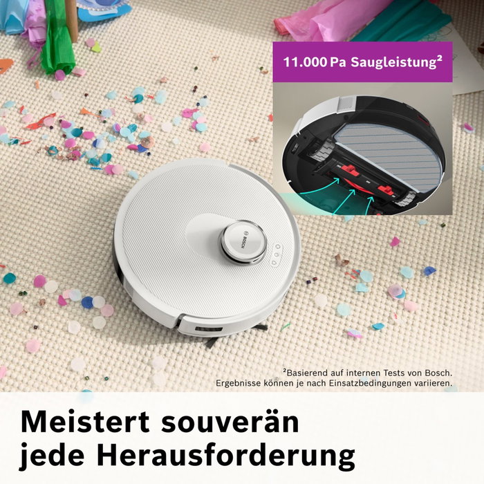 Bosch BCRC2W Robot aspirador y fregasuelos Blanco