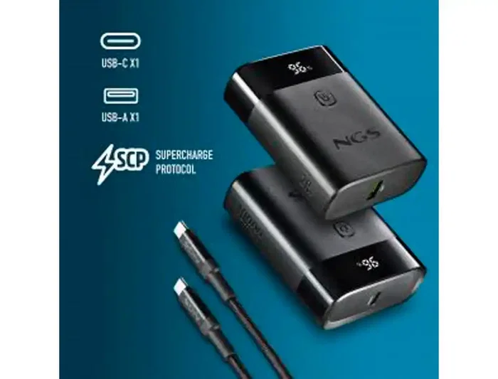 Ngs Bateria Externa para Portatil Carga Rápida 22,5W 10000mAh con 1xUSB-C y 1xUSB-A