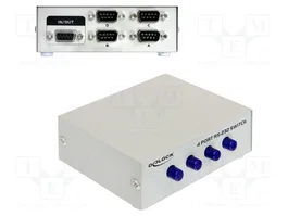 DeLOCK 87589 Conmutador Serial de 4 Puertos RS-232 / RS-422 / RS-485 Manual, Gris