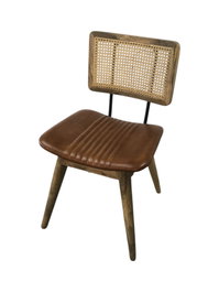 DKD Home Decor Silla de Piel Marrón