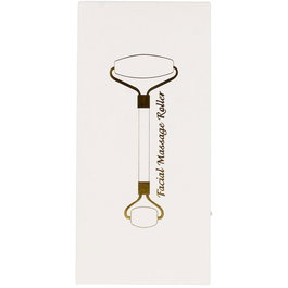 Momo Rodillo Masajeador Facial de Cuarzo Rosa - Herramienta de Belleza para Piel Firme y Radiante, Reduce Hinchazón