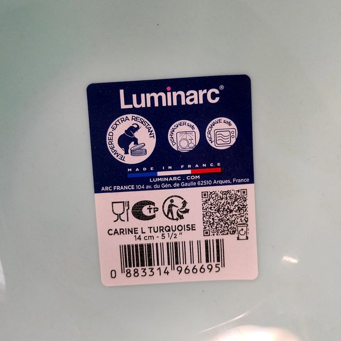 Luminarc Bol Opal Carine Turquesa 14 cm