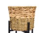 Ibergarden Set de 2 Maceteros de Mimbre Trenzado con Patas de Metal, 25x25x67 cm y 20x20x57 cm, Estilo Rústico (Set de 6)