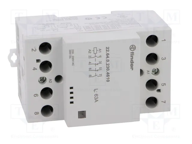FINDER Contactor de instalación 4-polar 63A 230VAC/230VDC Serie 22