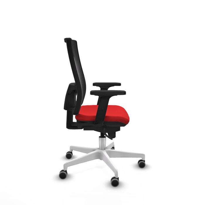 PIQUERAS Y CRESPO Silla de oficina Horna con mecanismo Sincro, Rojo y Negro