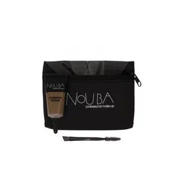Nouba Set de Maquillaje con Gel para Cejas y Bolso Textil Negro