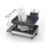 Joseph Joseph Excel Escurridor de platos de acero inoxidable de 2 niveles con bandeja de goteo de acero