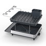 Joseph Joseph Excel Escurridor de platos de acero inoxidable de 2 niveles con bandeja de goteo de acero