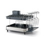 Joseph Joseph Excel Escurridor de platos de acero inoxidable de 2 niveles con bandeja de goteo de acero