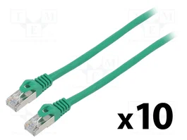 LANBERG Patch cord Cat 6 F/UTP 0,25m verde