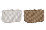 DKD Home Decor Cesta de Cuerda 25x15x15 Surtido de 2 Colores