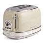 Ariete 155/13 Tostador Vintage de 2 Ranuras Color Beige con Selector de Tueste y Bandeja Recogemigas