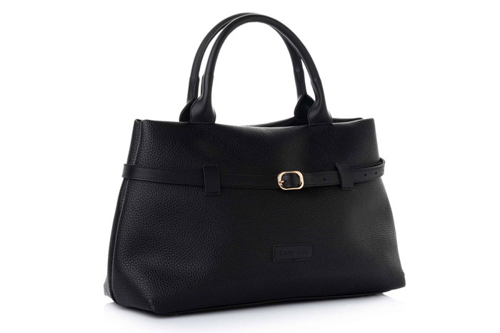 Lucky Bees Grace - Black Bolso de Hombro Negro Cuero de Polivinilo 40x16x27cm Lucky Bees Grace - Black Bolso de Hombro Negro Cuero de Polivinilo 40x16x27cm