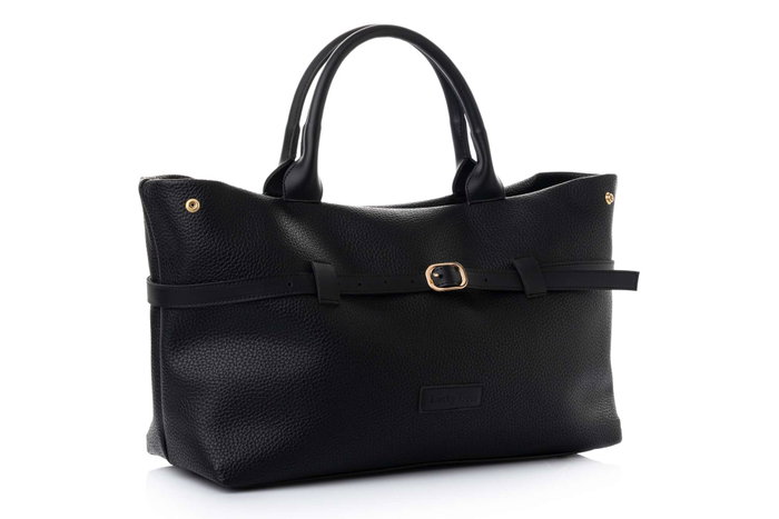 Lucky Bees Grace - Black Bolso de Hombro Negro Cuero de Polivinilo 40x16x27cm Lucky Bees Grace - Black Bolso de Hombro Negro Cuero de Polivinilo 40x16x27cm