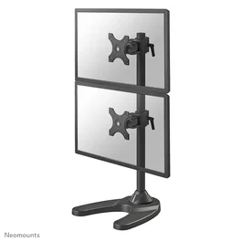 Neomounts FPMA-D700DDV Soporte de Escritorio para 2 Monitores hasta 27" (68.6 cm), Ajustable en Altura, Inclinación y Rotación, VESA 100x100/75x75, Color Negro