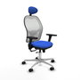 PIQUERAS Y CRESPO Silla de oficina Jorquera Azul y Blanco