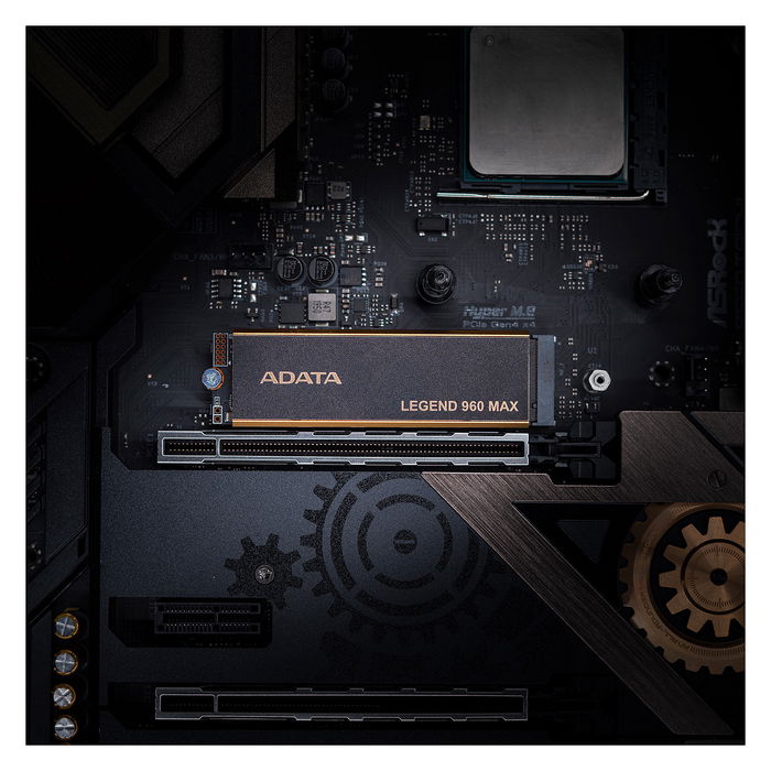ADATA Legend 960 MAX M.2 NVMe SSD 1TB PCIe 4.0 x4 2280 - Negro/Gris Oscuro/Dorado ADATA Legend 960 MAX M.2 NVMe SSD 1TB PCIe 4.0 x4 2280 - Negro/Gris Oscuro/Dorado