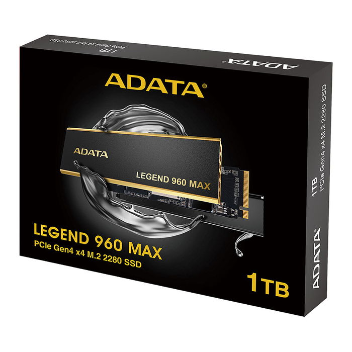 ADATA Legend 960 MAX M.2 NVMe SSD 1TB PCIe 4.0 x4 2280 - Negro/Gris Oscuro/Dorado ADATA Legend 960 MAX M.2 NVMe SSD 1TB PCIe 4.0 x4 2280 - Negro/Gris Oscuro/Dorado
