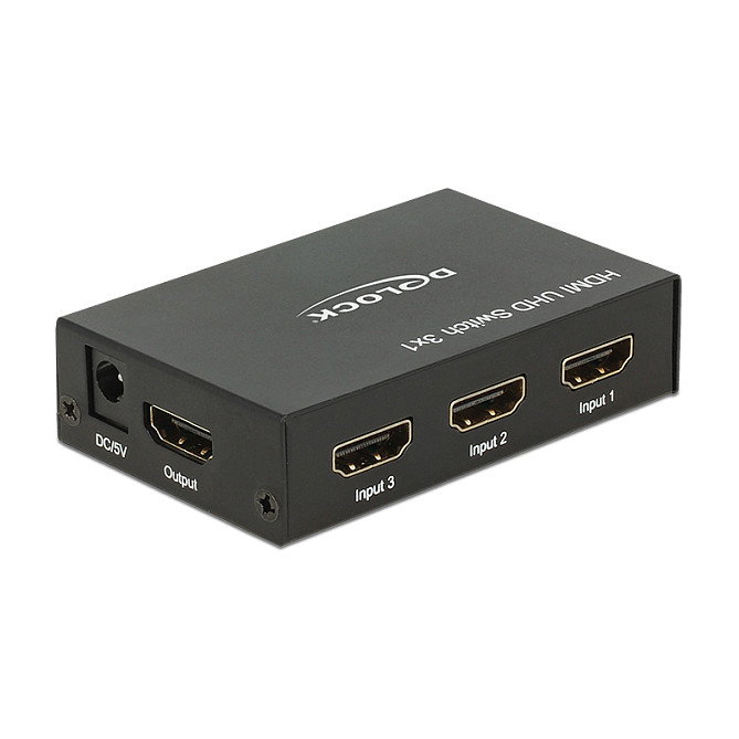 DeLOCK 18683 HDMI Switch 3 x HDMI en > 1 x HDMI out 4K