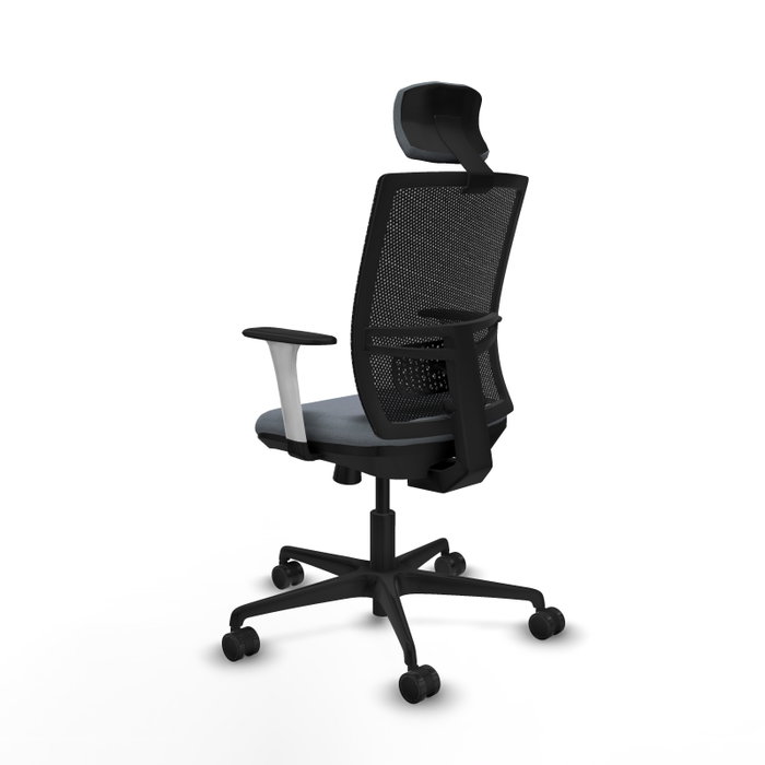 PIQUERAS Y CRESPO Silla de oficina Yunquera con mecanismo Sincro/Traslack, Gris y Negro