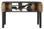DKD Home Decor Consola de Mango y Piel 135 x 40 x 94 cm