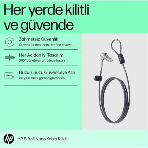 HP Bloqueo de cable con combinación Nano HP Bloqueo de cable con combinación Nano