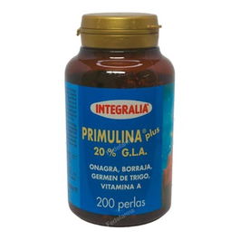 INTEGRALIA Primulina Plus 200 Perlas - Complemento Alimenticio para la Mujer con Aceites de Onagra y Borraja, Apoyo en Menopausia y SPM, Vitamina E Antioxidante