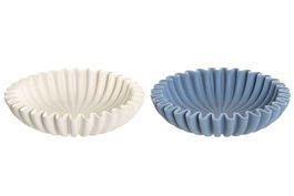 DKD Home Decor Hangzhou design 26a Centro Mesa Atlantico Azul Marino Blanco Resina 30 x 7 x 30 cm (2 Unidades)