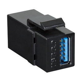 LogiLink Keystone Verbinder USB 3.0-A F/F Negro