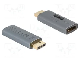 DeLOCK Emulador EDID DisplayPort 8K 64328 Antracita
