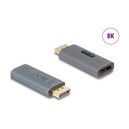 DeLOCK Emulador EDID DisplayPort 8K 64328 Antracita