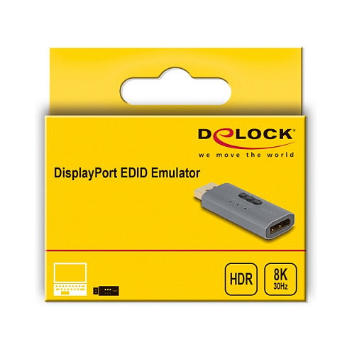 DeLOCK Emulador EDID DisplayPort 8K 64328 Antracita