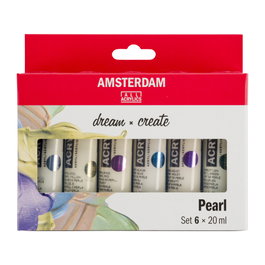 Amsterdam Set de Acrílicos Nacarados 6 x 20 ml