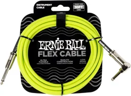 Ernieball Cable de Instrumento Flex Jack-Jack Ss 3 M - Verde para Guitarra y Bajo